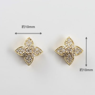 K18 flower moon/フラワームーン ピアス 015017