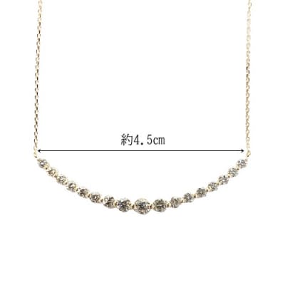 18金製 ハート&キューピッドダイヤモンド 1.0ct ペンダントネックレス[1465233]