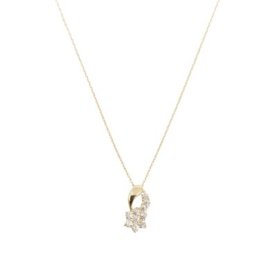 18金製 0.2ct Happy 10th Diamond ネックレス【1476447】
