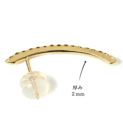 K18 straight line/スターライトライン ダイヤモンド ピアス 0014591
