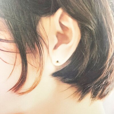 10金イエローゴールド製ダイヤモンド一粒スタッドピアスTotal 0.10ct【1449552】