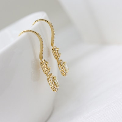 甲府市発 ダイヤモンド ピアス K18 イエローゴールド 1カラット [PS-0839-1YG]