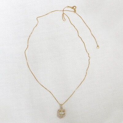 甲府市発 k18 イエローゴールド ダイヤモンド ペンダント 0.7ct [WP-3703YG]