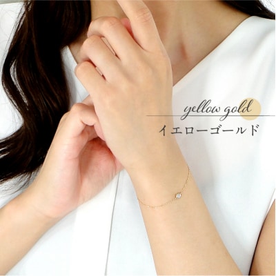 K18イエローゴールド　キュービック ブレスレット　 601872