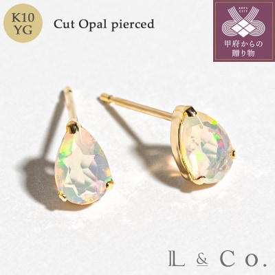 【L&Co.】K10 カットオパールピアス(43-7994)