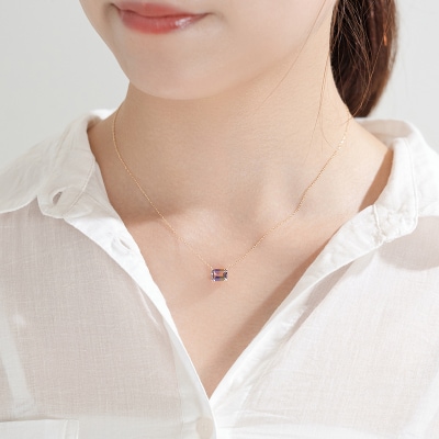 【L&Co.】K10 アメトリンネックレス 6×8サイズ(63-8180)