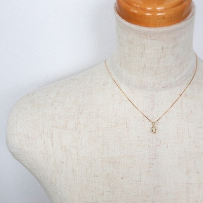 甲府市発 K18イエローゴールド ダイヤモンドペンダント 0.35ct [WP-3273YG]