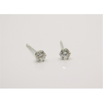 プラチナ900 ダイヤモンドピアス(Dカラー・0.2ct)K027903-H