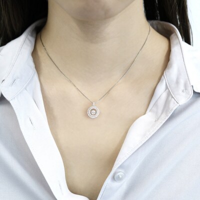 ダンシングストーンダイヤペンダントBrillianceプラチナ0.15ct人気NO1FTW-0091