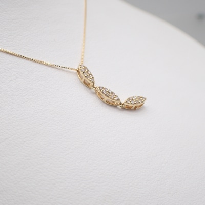 ジュエリー産地甲府 K18イエローゴールド2WAYダイヤネックレス 0.20ct　82026