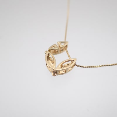 ジュエリー産地甲府 K18イエローゴールド2WAYダイヤネックレス 0.20ct　82026