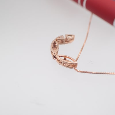 ジュエリー産地甲府 K18ピンクゴールド2WAYダイヤネックレス 0.20ct　82027