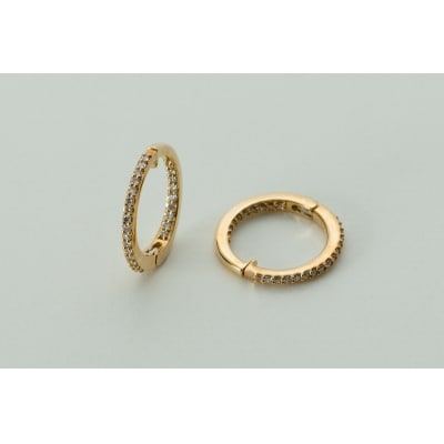 【ジュエリーの街、山梨県甲府市】ダイア0.50ct K18ピアリング　E4356Y