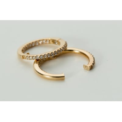 【ジュエリーの街、山梨県甲府市】ダイア0.50ct K18ピアリング　E4356Y