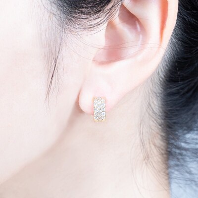 【ジュエリーの街、山梨県甲府市】ダイヤ0.64ct K18ピアリング　LE358Y