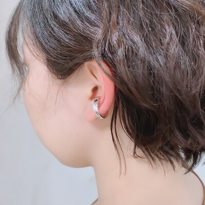 SV999　純銀プレーンイヤーカフ兼#8リング　GAG-9036