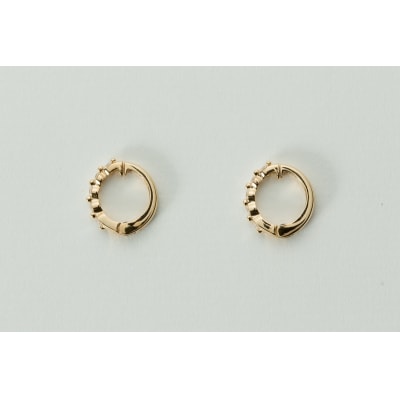【ジュエリーの街、山梨県甲府市】ダイヤ0.34ct K18ピアリング　LE346Y
