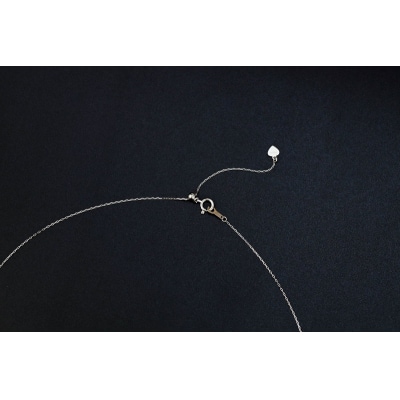 【プラチナ】9mm 白蝶真珠一粒チェーンネックレス/No.89