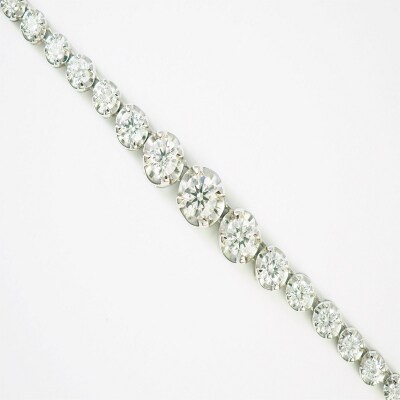 PT900　テニスネックレス　グラデーション【3.00ct】K037934-H