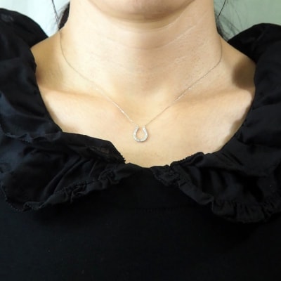 プラチナ ダイヤモンド ペンダントネックレス　HH-018608