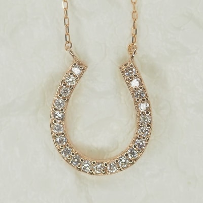 K18ピンクゴールド ダイヤモンド ペンダントネックレス　　HH-018609