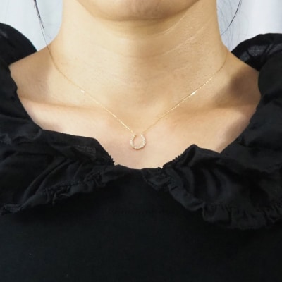 K18 ダイヤモンド ペンダントネックレス　　　HH-018577