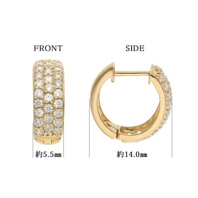 K18イエローゴールド ダイヤモンド1.0ctピアス 43-1382