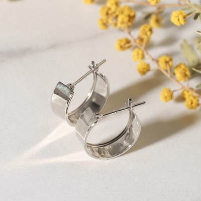 プラチナ シンプルデザインピアス 45-4895