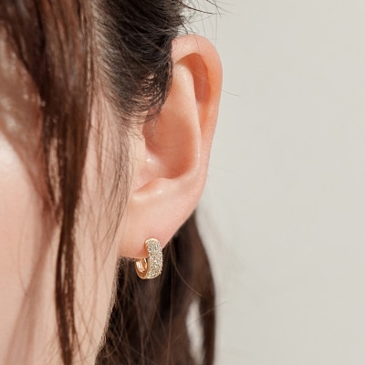 K18イエローゴールド ダイヤモンド0.3ctピアス 43-6267