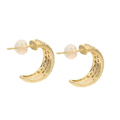 K18 ダイヤモンド1.0ct パヴェスタッドピアス 43-6285