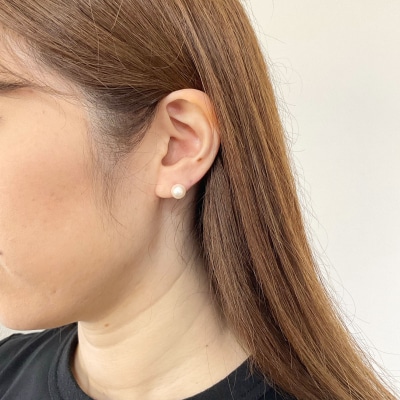 プラチナ あこや真珠 パールピアス 7.5mm(PE1016K)