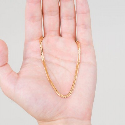 K18 喜平 12面トリプル ネックレス 10g 40cm 造幣局検定刻印入　TK1040S