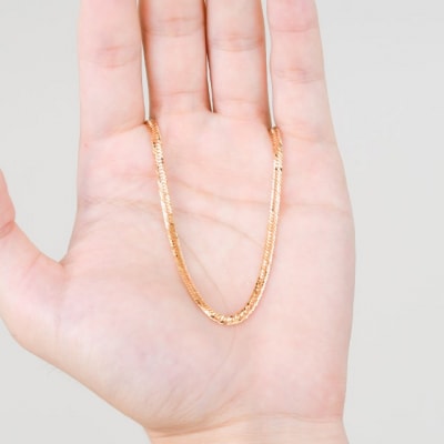 K18 喜平 12面トリプル ネックレス 11g 45cm 造幣局検定刻印入　TK1145S