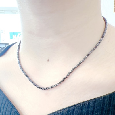 K18YG ブラックダイヤ【AAA】20ct ブラックダイヤネックレス SG-0006