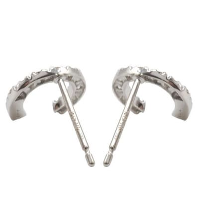 K18WG トータル0.2ct 馬蹄ピアス WHTOP-0031