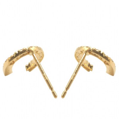 K18YG トータル0.2ct 馬蹄ピアス YHTOP-0031