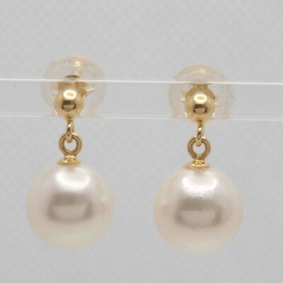 K18YG 　アコヤパール　ピアス【HSM-0039】