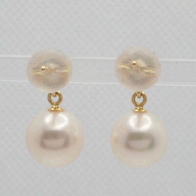 K18YG 　アコヤパール　ピアス【HSM-0039】