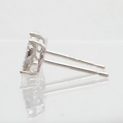 K18WG　ダイヤモンド　シンプル　ピアス【HTOP-0003】