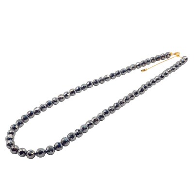 K18YG　テラヘルツ鉱石(ミラーカット)ネックレスHA-0277