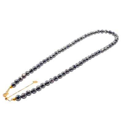 K18YG　テラヘルツ鉱石(ミラーカット)ネックレスHA-0277