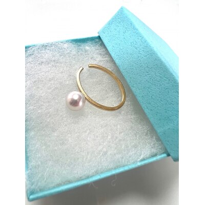 K18 アコヤ本真珠 8mm～8.5mmイヤーカフ 一粒珠 YF-23