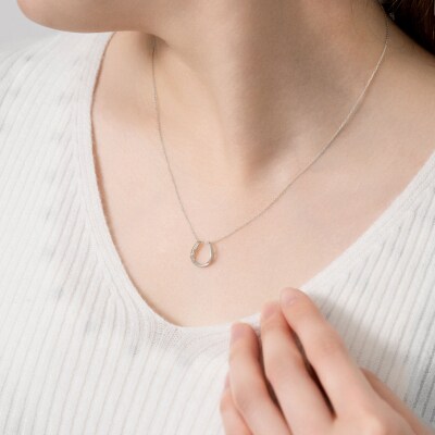 プラチナ シンプル馬蹄ネックレス 63-8557