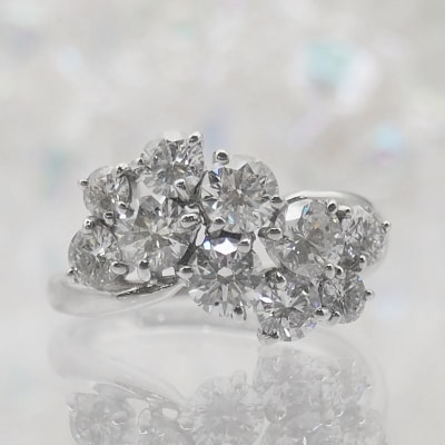 2ct プラチナ ダイヤモンド リング　HR-005661