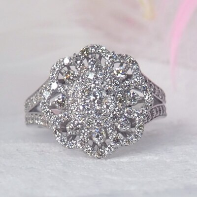 1ct プラチナ ダイヤモンド シンメトリーリング　　HR-008977