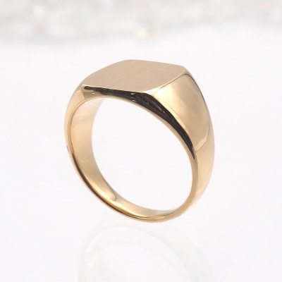 K18 印台(三味型)地金リング　HR-009148