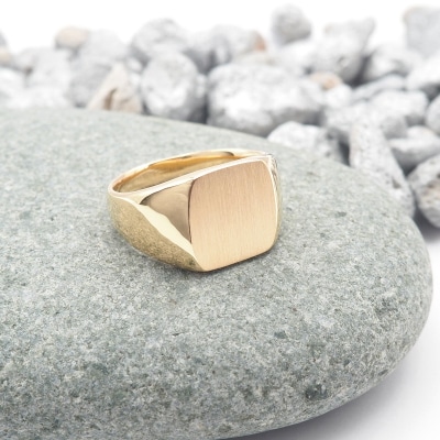 K18 印台(三味型)地金リング　HR-009148