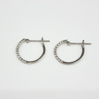 プラチナ ダイヤ エタニティ フープ ピアス 0.1ctUP BPE-04016P