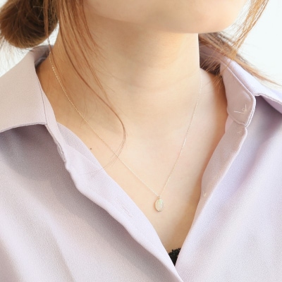 【L&Co.】K10 オパールネックレス(63-7734)