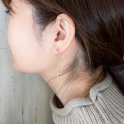 K10YG　ダイヤモンド　ピアス(#32:24057035)